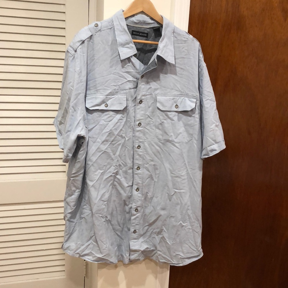 DKNY blue button down 3XLT